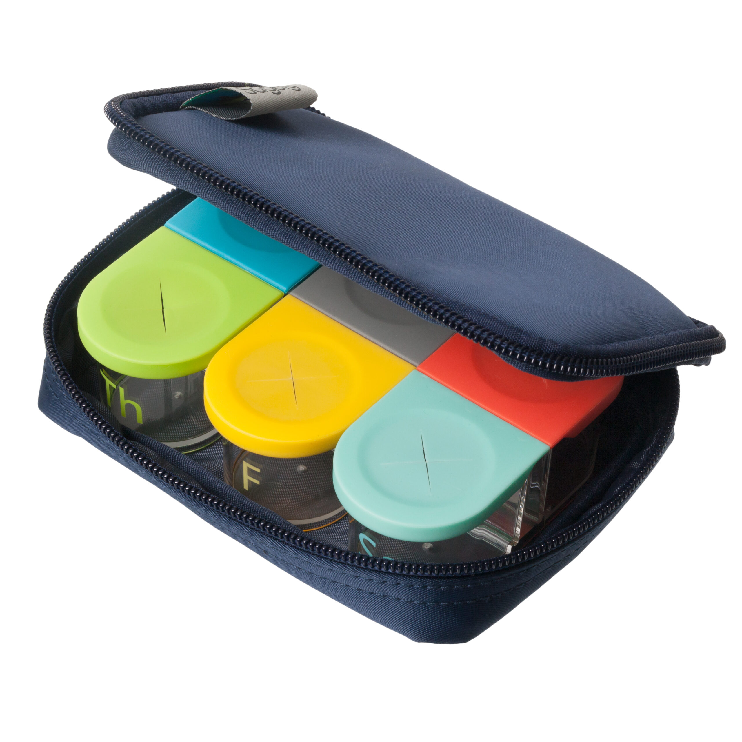 Folca Pill case Travel Pill Organizer, Pill Box for Purse Vitamin Fish Oil  8 Compartments Container